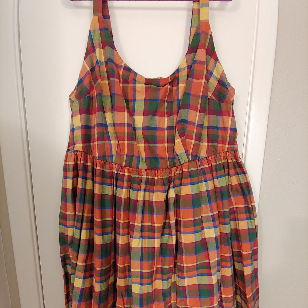 Plaid midi dress